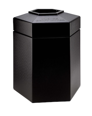 Commercial Zone Products® PolyTec Series 45gal Hex Waste Container, Black (737201)