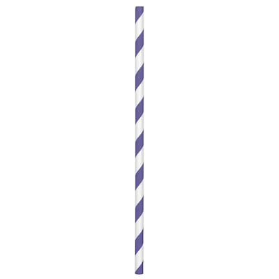 Amscan Paper Straws, Low Count, 7.75, Purple, 5/Pack, 24 Per Pack (400074.106)