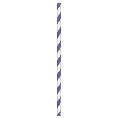 Amscan Paper Straws, Low Count, 7.75, Purple, 5/Pack, 24 Per Pack (400074.106)