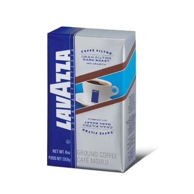 Lavazza® Coffee; Gran Filtro Dark Roast, Ground, 8oz. Brick, 20/Case