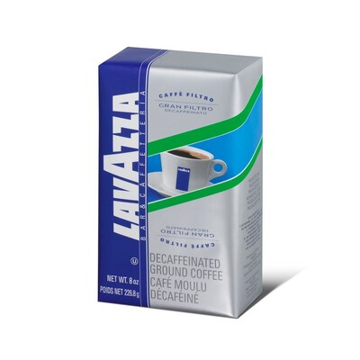 Lavazza® Coffee; Gran Filtro Decaf, Ground, 8oz. Brick, 20/Case