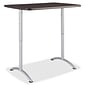 Iceberg Walnut Top Sit-to-Stand Table, Rectangle Top, Arch Base, 2 Legs, 48" Top L x 30" Top W x 1.13" Top Thickness, 42"H, Gray