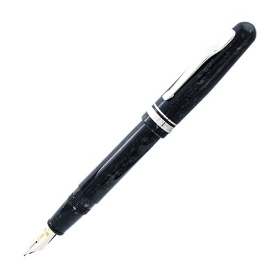 Delta Fusion 82 Fountain Pen, Charcoal Grey Resin Cartridge Converter, Fusion 18k Broad Nib (DF87114