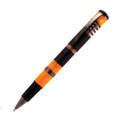 Delta Momo 30th Limited Edition Rollerball Pen, Orange Celluloid Black Rhodium Finish (DM85057)