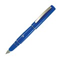 Delta Oblo Blue Fountain Pen Cartridge/Converter With #5 Steel Nib Medium Nib Black Trim (DO76047)