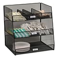 Safco Onyx Hospitality Break Room Organizer, 3-Tier, Black (3293BL)