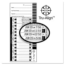 Lathem TruAlign™ Single Sided Weekly Time Card, 100/Pack (E16)