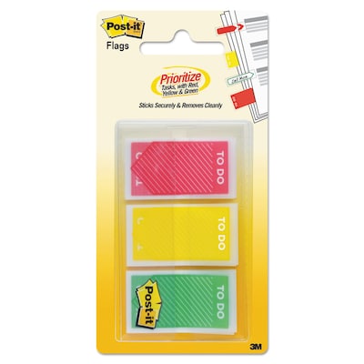 Post-it® Pre-Printed Priority Flags, To Do, 60 Flags/Pack