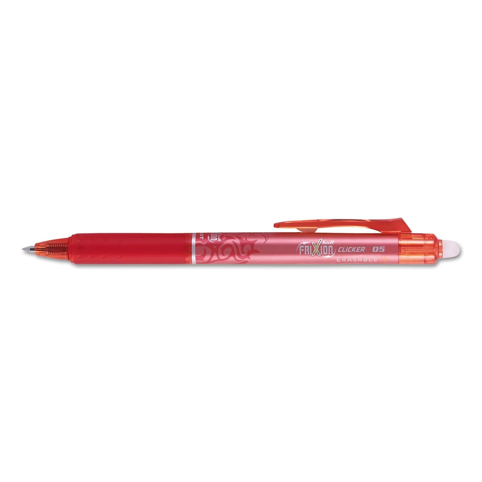Pilot Frixion Clicker Erasable Gel Ink Retractable Pen, Extra Fine Point, Red Ink, Dozen (32522)