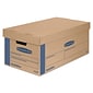 Bankers Box SmoothMove Tape Free FastFold Prime Moving Boxes with Lift-Off Lid, Small (24"x12"x10"), 8/Ct (0065901)