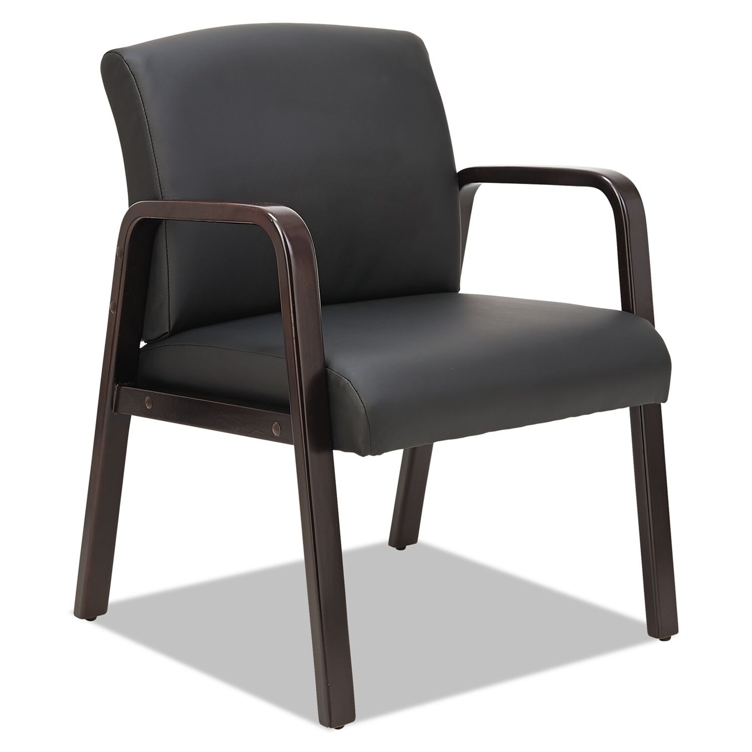 Alera® Reception Lounge Series Guest Chair, Espresso/Black