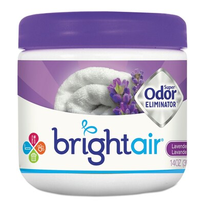 Bright Air Super Odor Eliminator Passive Air System & Accessory, Lavendar & Fresh Linen, 14 Oz., 6/C