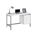 Monarch Specialties Computer Desk - 48L / White / Silver Metal ( I 7149 )