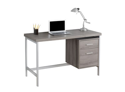 Monarch Specialties Computer Desk - 48L / Dark Taupe / Silver Metal ( I 7150 )