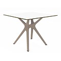 Resol-Barcelona Dd Vela S Table; Sand-White, HPL Table Top 90 x 90, 35.43 x 35.43, (30959)