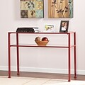 Southern Enterprises Metal/Glass Console Table, Red (CK2773)