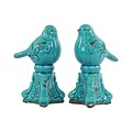 Urban Trends Ceramic Figurine; 4.75L x 4.75W x 8.5H, Blue, 2/Set (10877-AST)