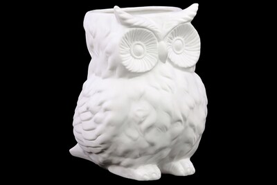 Urban Trends Ceramic Vase; 5.75L x 6.75W x 7.25H, White (12594)