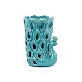 Urban Trends Ceramic Vase; 6 x 4.75 x 7.75, Turquoise (13801)