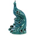 Urban Trends Ceramic Peacock Figurine; 6 x 4.75 x 10.25, Turquoise (14104)