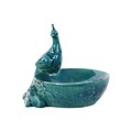 Urban Trends Ceramic Bird Feeder; 8.25 x 7 x 7, Turquoise (14108)