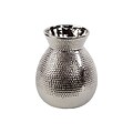 Urban Trends Ceramic Vase; 6.5L x 6.5W x 7.75H, Silver (21208)