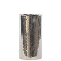 Urban Trends Ceramic Vase; 5.5 x 5.5 x 10, Silver (# 21220)