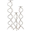 Urban Trends Metal Candle Holder; 8 x 8 x 30, Champagne, 3/SET (36056)