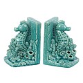 Urban Trends Ceramic Bookend; 5 x 5 x 7.5, Turquoise (40045)