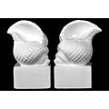 Urban Trends Ceramic Bookend; 6.75 x 4.5 x 6.75, White (46731)