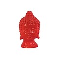 Urban Trends Ceramic Head; 6L x 5.5W x 9.75H, Red (46750)