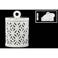 Urban Trends Ceramic Canister; 8.5 x 8.5 x 12.75, White (50013)