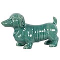 Urban Trends Ceramic Dachshund Dog Figurine; 10.25 x 4 x 6, Turquoise (50881)