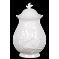 Urban Trends Ceramic Canister; 6 x 6 x 10, White (70558)