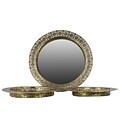Urban Trends Metal Mirror; 18.5 x 18.5 x 2, Gold, 3/SET (94150)