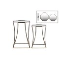 Urban Trends Metal Table; 16.25 x 16.25 x 24.25, Champagne, 2/SET (94202)
