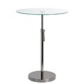 Kenroy Home Propel Accent Table Black Nickel Finish with Clear Tempered Glass (65025BNKL)