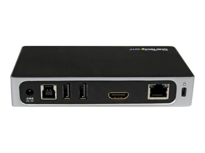 StarTech USB 3.0 HDMI Laptop Docking Station; Black/Silver (USB3VDOCKH)