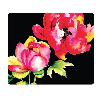 OTM Essentials Floral Prints Black Mouse Pad, Brilliant Bloom (OP-MPV1BM-FLR-04)