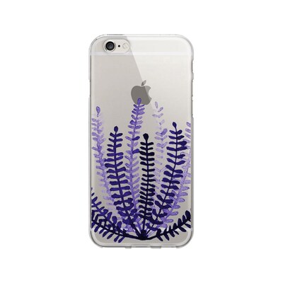 OTM  Prints Clear Phone Case, Botany Purple, iPhone 7/7S (OP-IP7V1CG-A01-08)