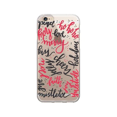 OTM  Prints Clear Phone Case, Holiday Wishes Berry, iPhone 7/7S (OP-IP7V1CG-A-26)