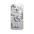 OTM Artist Prints Clear Phone Case for Use w/iPhone 6/6S; Holiday Wishes Gold (OP-IP6V1CLR-ART-25)