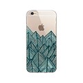 OTM Artist Prints Clear Phone Case for Use w/iPhone 5/5S; Jagged Rocks Teal (OP-IP5V1CLR-ART01-18)