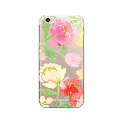 OTM  Prints Clear Phone Case, Peonies Gone Bright Flowers, iPhone 7/7S (OP-IP7V1CG-A-13)