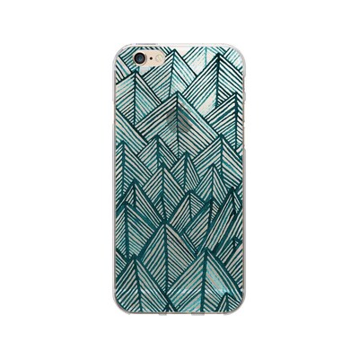 OTM Artist Prints Phone Case for Use with iPhone 5/5S; Rocks Teal, Clear (OP-IP5V1CLR-ART01-20)