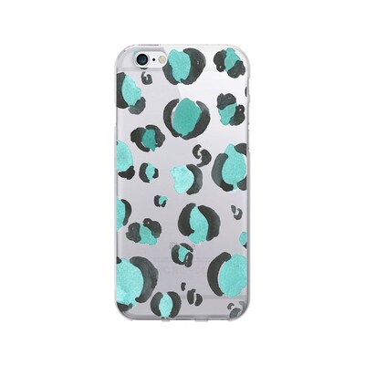 OTM  Prints Clear Phone Case, Spotted Turquoise, iPhone 7/7S (OP-IP7V1CG-A-02)