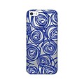 OTM Classic Prints Clear Phone Case for iPhone 5/5S; New Age Swirls of Sapphire (IP5CLR-AGE-02V3)