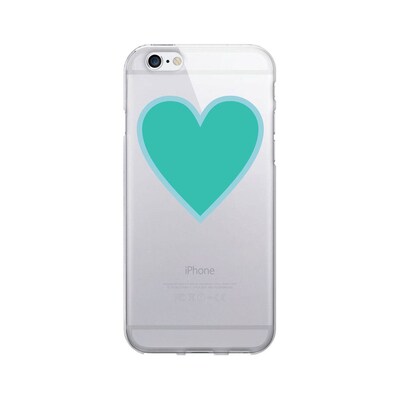 OTM  Prints Clear Phone Case, Heart Beat Blue, iPhone 7/7S (OP-IP7V1CG-CLS-05)