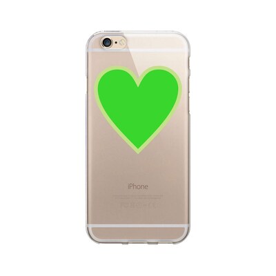 OTM  Prints Clear Phone Case, Heart Beat Green, iPhone 7/7S (OP-IP7V1CG-CLS-04)