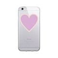 OTM Classic Prints Clear Phone Case for Use with iPhone 6/6S; Heart Beat Pink (IP6V1CLR-CLS-11)